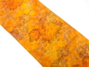 草花模様織り出し 名古屋帯